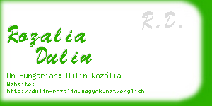 rozalia dulin business card